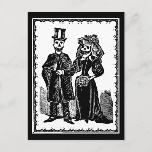 Pareja Skeleton - Postal