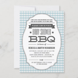 Parejas BBQ Boy Baby Shower Invitaciones