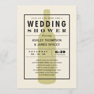 Parejas Bodas Invitaciones a Botella de Vino de Du