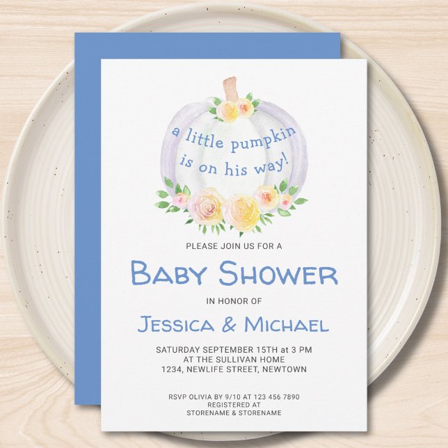 Parejas Calabaza Niños Invitación a Baby Shower (Subido por el creador)