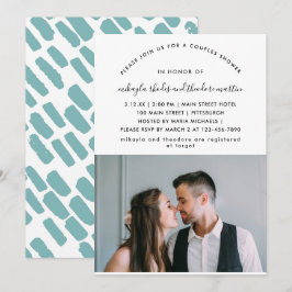 Parejas de guión moderno ducha Invitación a la fot