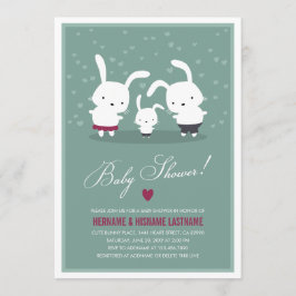 Parejas de la familia Bunny Invitación a Baby Show