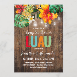 Parejas Duchan Invitación Luau