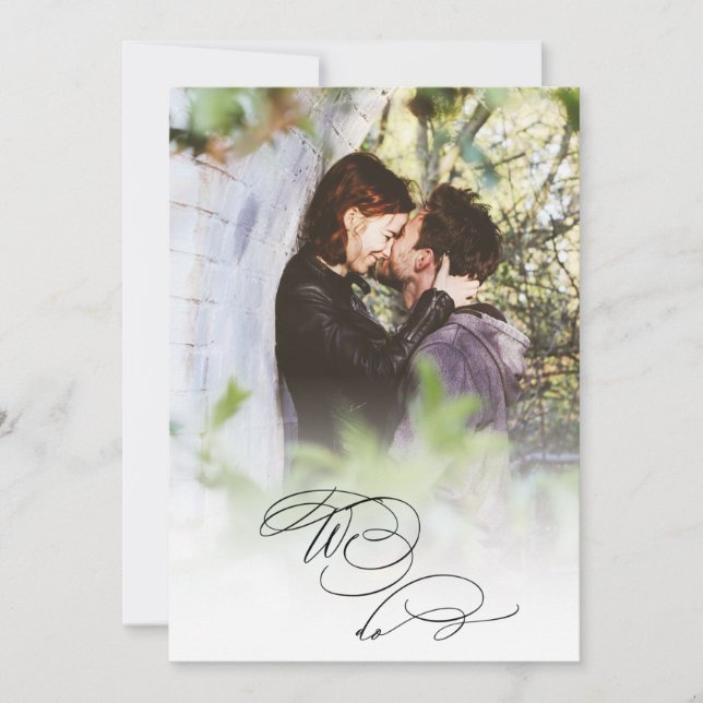 *~* Parejas FOTO DIY RSVP + QR AR6 Invitación Boda (Anverso)