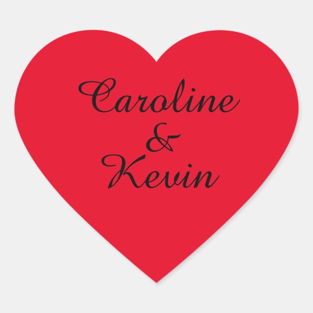 Parejas Pegatinas en forma de corazón (Anverso)