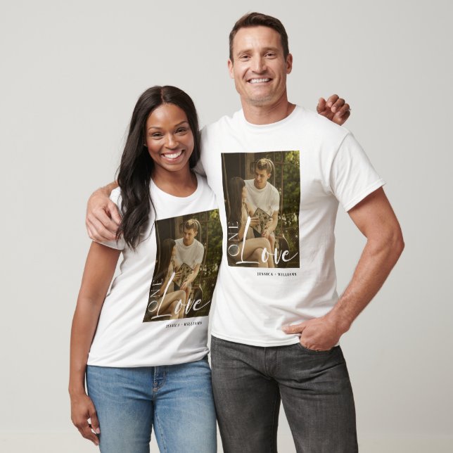 Parejas personalizados Foto Camiseta Personalizada (Unisexo)