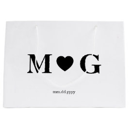 Parejas personalizados Monograma Bolsa de regalo g
