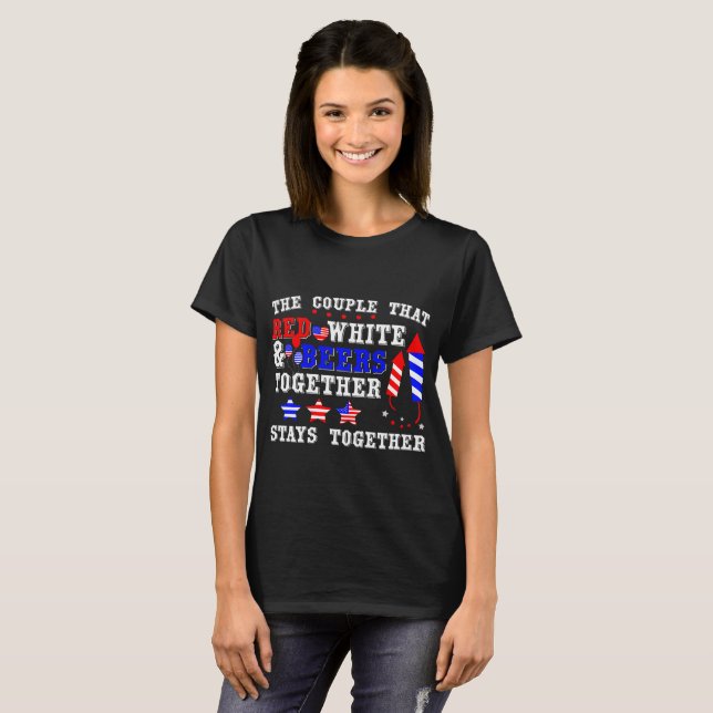 Pares camisa divertida de la cerveza del Día de la (Anverso completo)