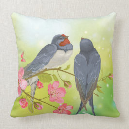 Pares de Cojín decorativo hermoso del pájaro del