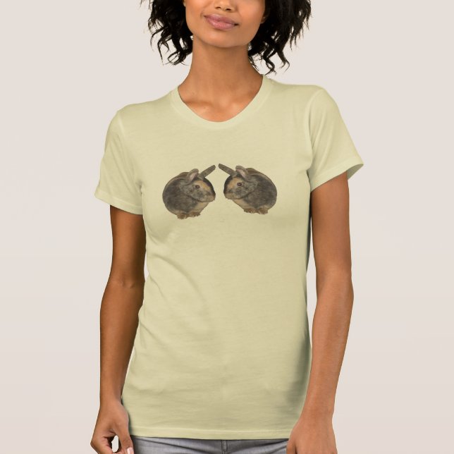 Pares de conejos en la camiseta (Anverso)