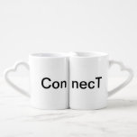 Pares de conexión dos de las tazas de las tazas de<br><div class="desc">Dos nestled las tazas con un mensaje para compartir la conversación y el tiempo significativos sobre una bebida con un special alguien.</div>