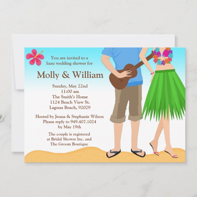 Pares de la invitación de la ducha de la boda de (Anverso)