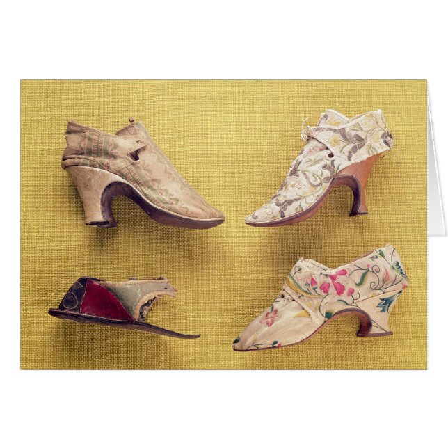 Pares de los zapatos bordados, c.1714 (Anverso (Horizontal))