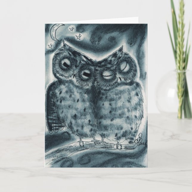 Pares de NightOwl - tarjeta de felicitación (Anverso)