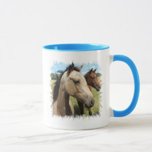 Pares de taza de café de los caballos
