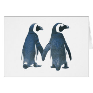 Pares del pingüino que llevan a cabo las manos