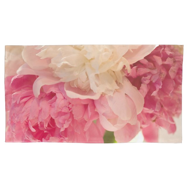 Pares florales rosados de fundas de almohada, (Anverso-izquierdo)