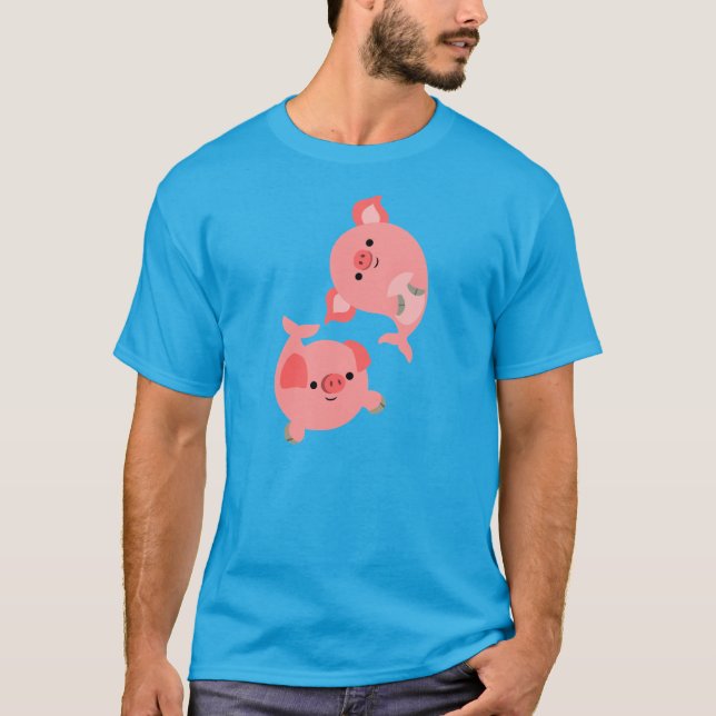 Pares lindos de camiseta de Merpigs del dibujo (Anverso)