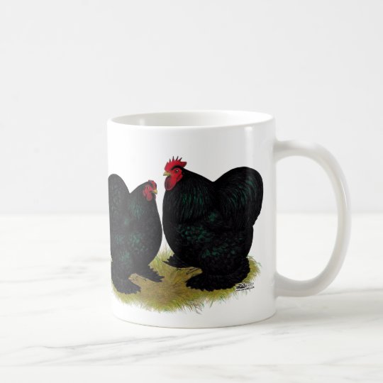 Pares pequenos negros de Cochins Taza De Café