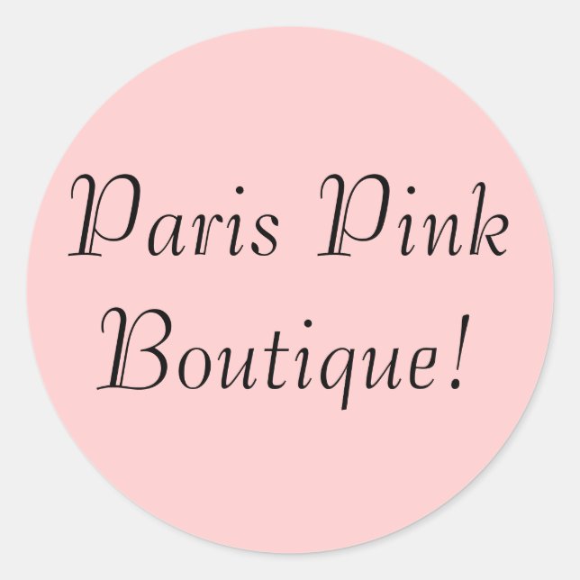 Paria Pink Boutique! Pegatina (Anverso)