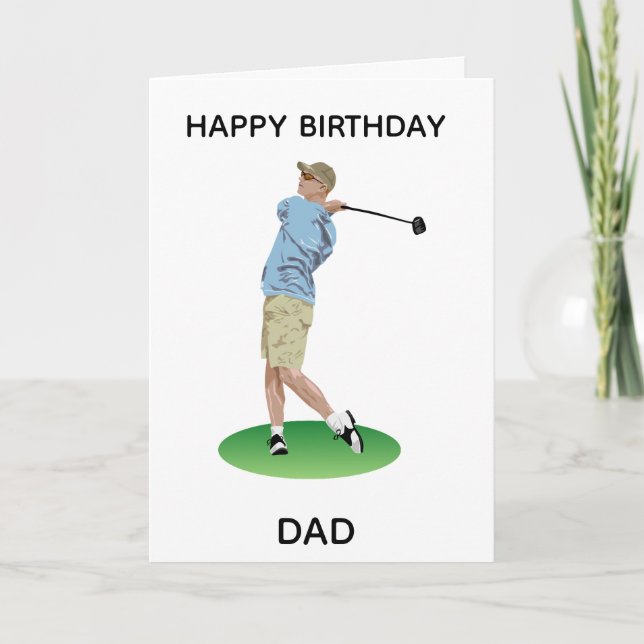 Pariente masculino, tarjeta del golf (Anverso)