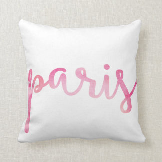 París - almohada de tiro moderna de la acuarela