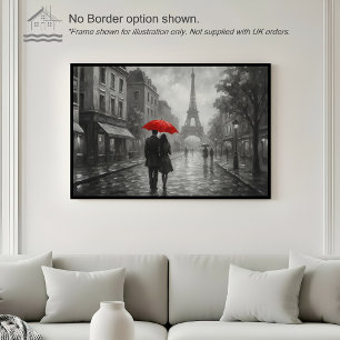 Paris bajo la lluvia - Impresión de arte de pared