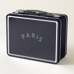 Paris Black Metalizado Lunch Box, Moda Lunch Box