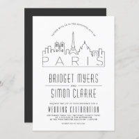 París, Boda de Francia | Invitación estilizada a l