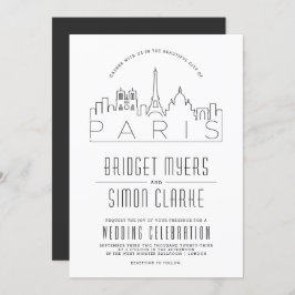 París, Boda de Francia | Invitación estilizada a l