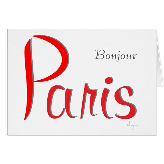PARIS Bonjour (Hola) (Anverso (Horizontal))