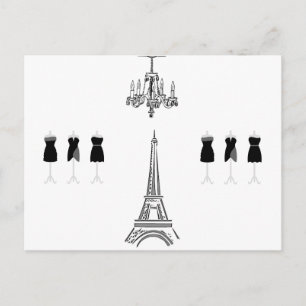 Paris City Fashion Torre Eiffel Postales Francesas