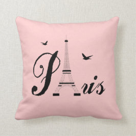 Paris Eiffel Tower Almohadas rosadas modernas y có