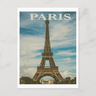Paris Eiffel Tower Francia Viaje con tarjeta posta