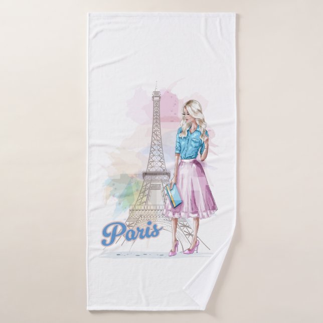 Paris Eiffel Tower sightseeing (Toalla de baño)