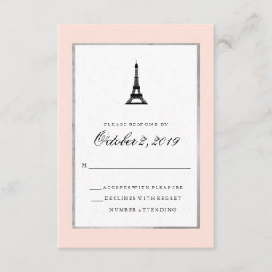Paris Elegance Rubor Plata rosa y Negro RSVP