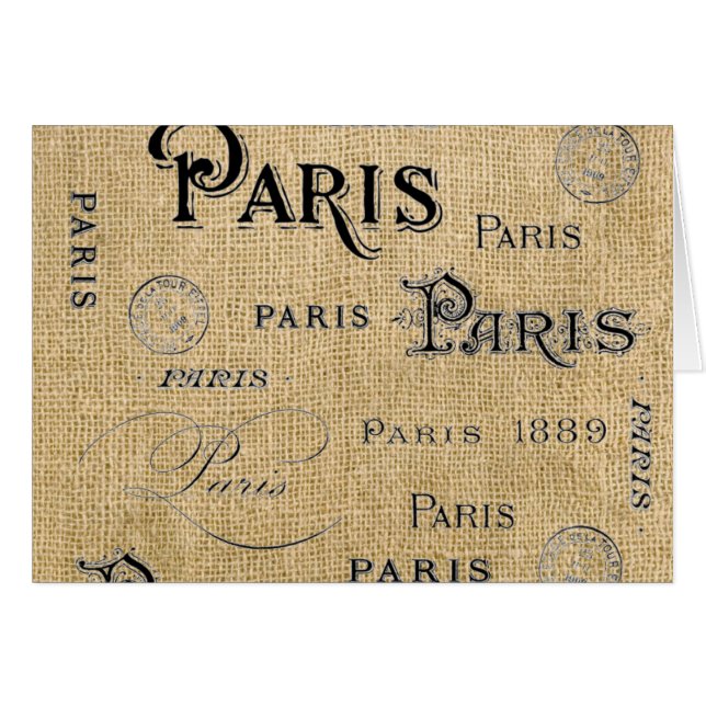 París en Burlap (Anverso (Horizontal))