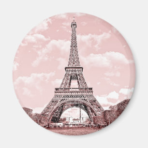 París en el imán rosado de Francia de la torre