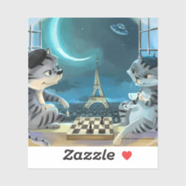 París en el Pegatina Vinyl nocturno (varios tamaño