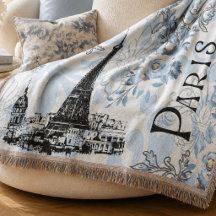 París en Manta con Flecos Azules