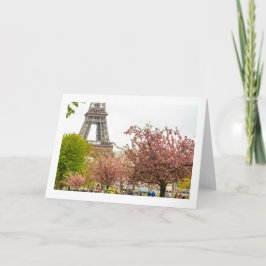 París En Primavera Doblado Tarjeta De Saludo En Bl