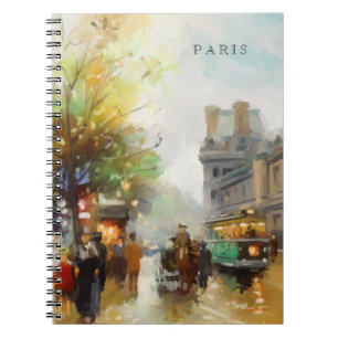 París en un día lluvioso. Acuarela. Cuaderno del