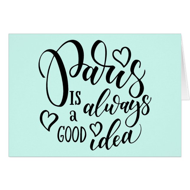 París es siempre una buena escritura de la idea (Anverso (Horizontal))