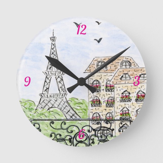 París es una buena idea para el reloj de pared (Anverso)