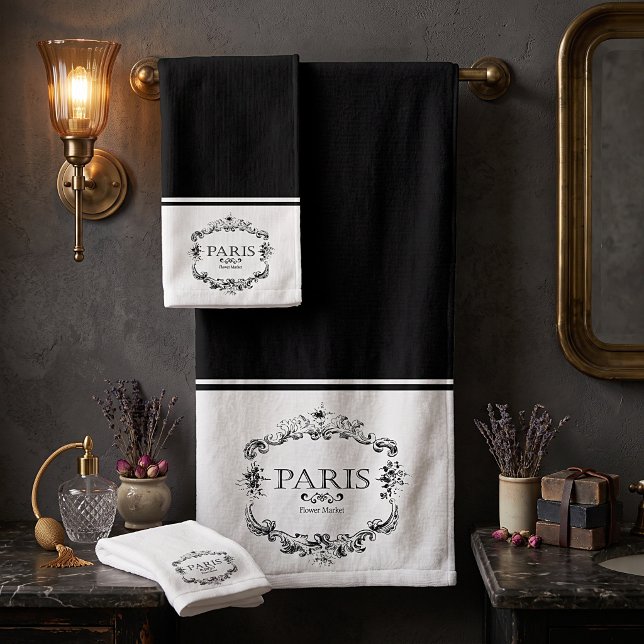 Paris flower market bath towel set (Subido por el creador)