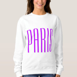 Paris France sweater neon lilac