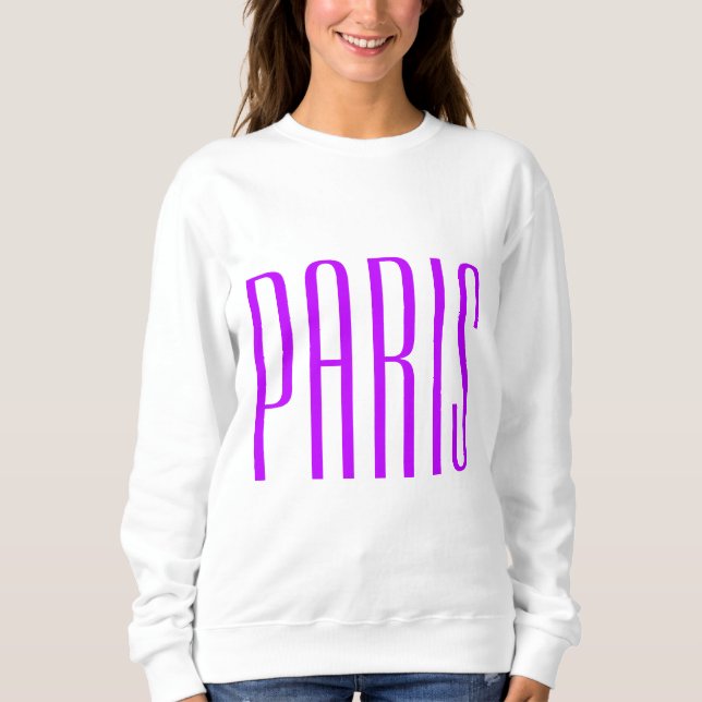 Paris France sweater neon lilac (Anverso)