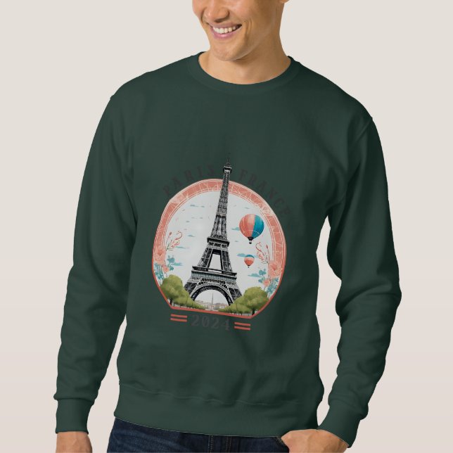 Paris Francia 2024 Camisas sudaderas masculinas, P (Anverso)