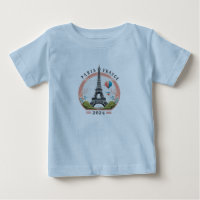 París Francia 2024 Camisetas para bebés, París Fra