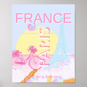 París, Francia, arte de viajes, perrito, azul